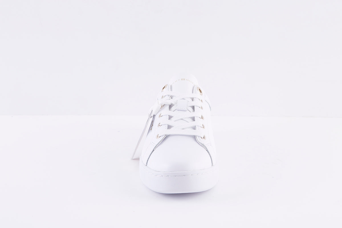 TOMMY HILFIGER - FW0FW06454 ELEVATED FLAT LACED SHOE - WHITE