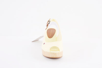 TOMMY HILFIGER - ICONIC ELBA-WEDGE SANDAL - LEMON