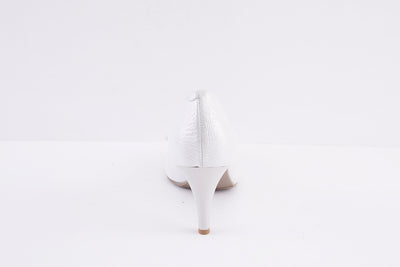 BIOECO - 6298 HIGH HEEL COURT SHOE - SILVER