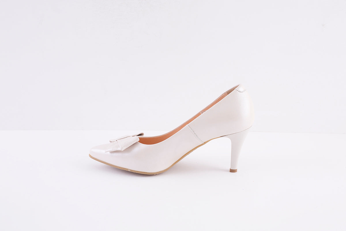 BIOECO - 6298 HIGH HEEL COURT SHOE - BEIGE