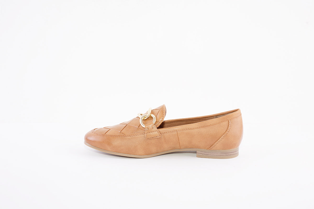 MARCO TOZZI - 24209-310 LOW HEEL FASHION SLIP-ON SHOE - TAN