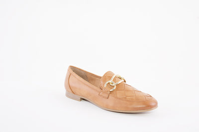 MARCO TOZZI - 24209-310 LOW HEEL FASHION SLIP-ON SHOE - TAN