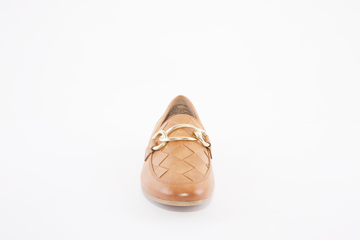 MARCO TOZZI - 24209-310 LOW HEEL FASHION SLIP-ON SHOE - TAN