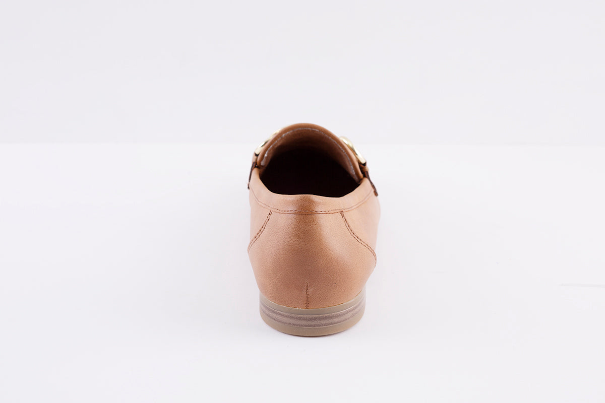 MARCO TOZZI - 24209-310 LOW HEEL FASHION SLIP-ON SHOE - TAN