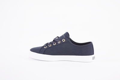 TOMMY HILFIGER - ESSENTIAL SNEAKER-FLAT LACED SHOE - NAVY