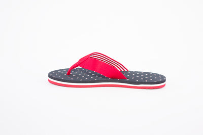 TOMMY HILFIGER - FLAGS FLAT BEACH TOE-POST MULE - RED