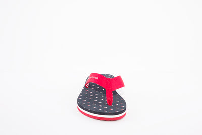 TOMMY HILFIGER - FLAGS FLAT BEACH TOE-POST MULE - RED