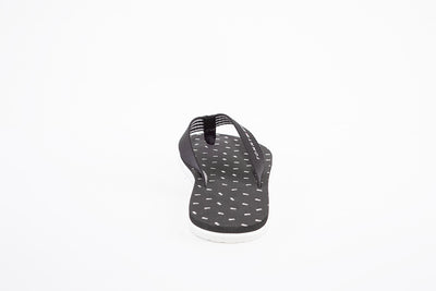 TOMMY HILFIGER -  FLAGS FLAT BEACH TOE-POST MULE - BLACK