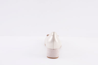 BIOECO - 5632 LOW HEEL COURT SHOE - GOLD
