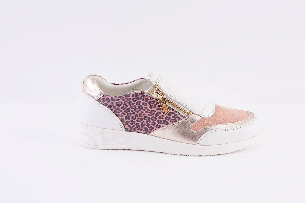 LOTUS - SIAN FLAT ZIP FASHION SHOE - PINK COMBI