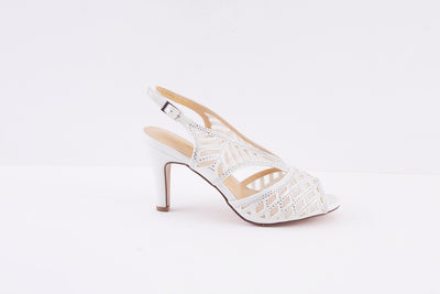 LOTUS - NATALIA MEDIUM HEEL SANDAL - SILVER