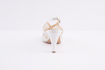 LOTUS - NATALIA MEDIUM HEEL SANDAL - SILVER