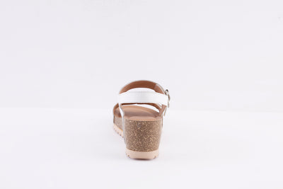 LOTUS - BRYNLEE WEDGE BUCKLE FASHION SANDAL - WHITE PRINT
