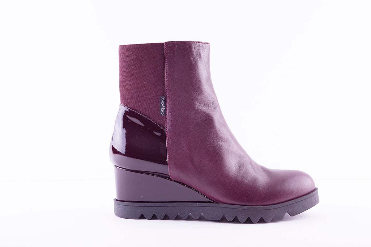 MARCO MOREO - G673 WEDGE ANKLE BOOT - BURGANDY