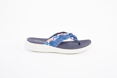 SUSST - MALIBU22 FABRIC FASHION TOE-POST MULE - NAVY