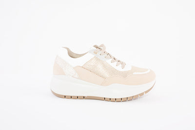 IMAC - 156460 CHUNKY LACED FASHION TRAINER - BEIGE/GOLD
