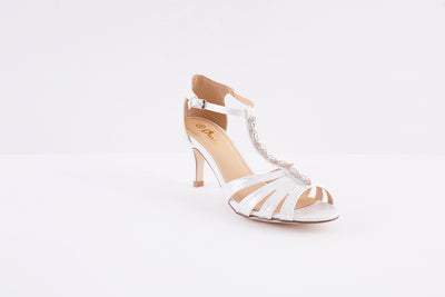 BARINO - BAR-550 MEDIUM HEEL FASHION HEEL-IN SANDAL - SILVER