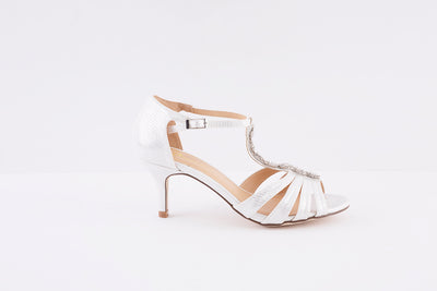 BARINO - BAR-550 MEDIUM HEEL FASHION HEEL-IN SANDAL - SILVER