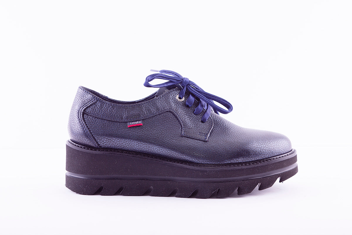 CALLAGHAN - 14805 LACED PLATFORM SHOE - NAVY LEATHER