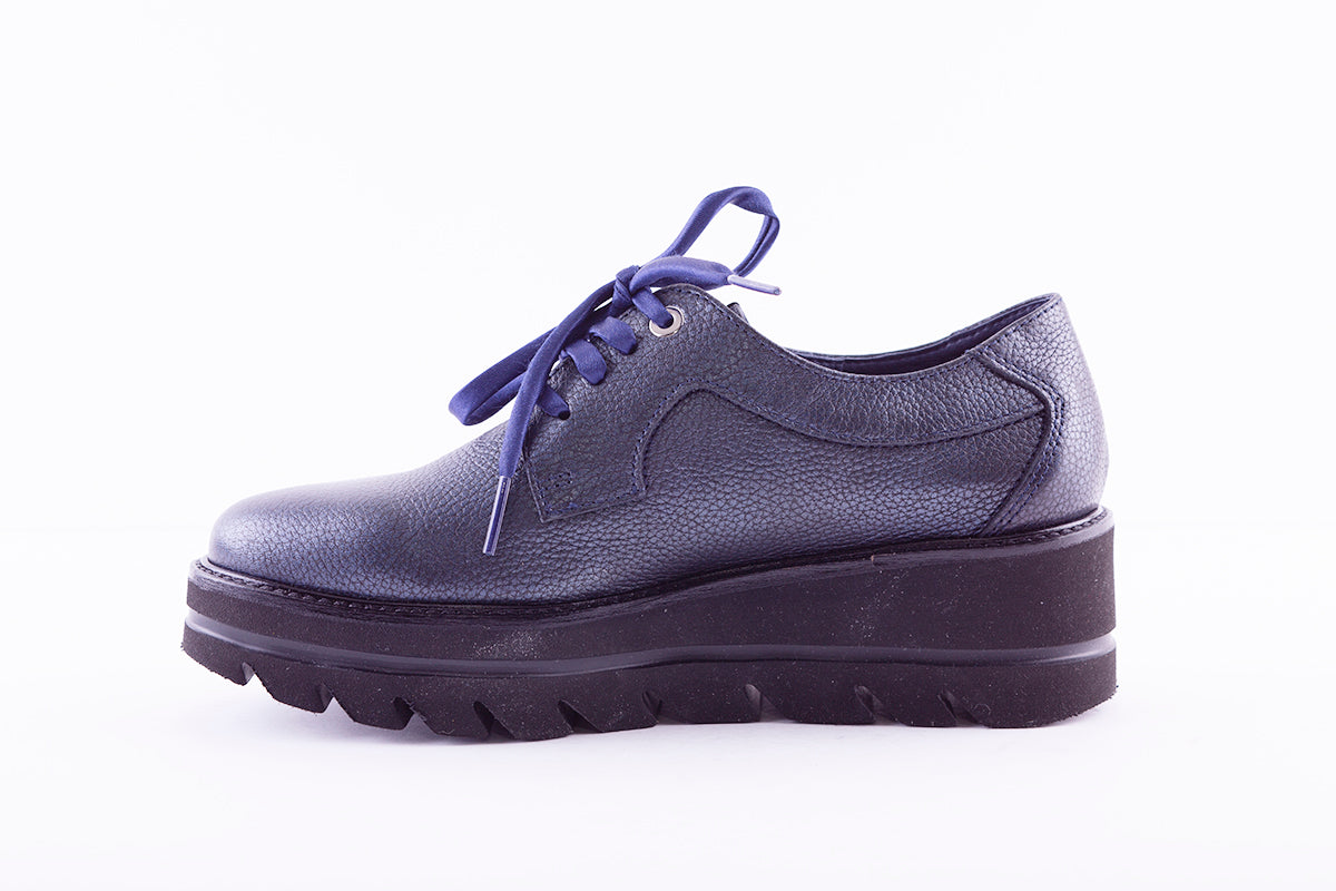 CALLAGHAN - 14805 LACED PLATFORM SHOE - NAVY LEATHER