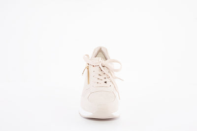 MARCO TOZZI - 23788-435 LACED HIGH WEDGE FASHION SHOE - BEIGE