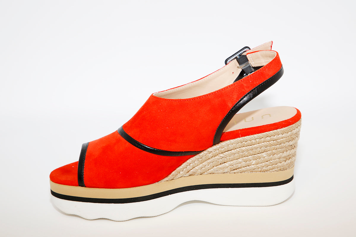 UNISA - LELI Orange Wedge Sandal