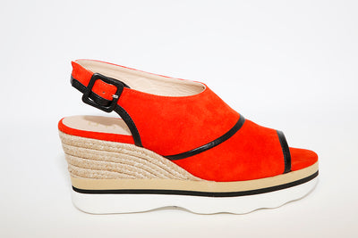 UNISA - LELI Orange Wedge Sandal