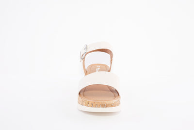 TAMARIS - 28256-427 LOW WEDGE FASHION SANDAL - CREAM