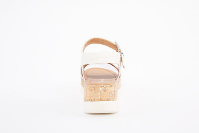 TAMARIS - 28256-427 LOW WEDGE FASHION SANDAL - CREAM