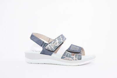 ROHDE - 1365 56 VELCRO STRAP COMFORT SANDAL - NAVY