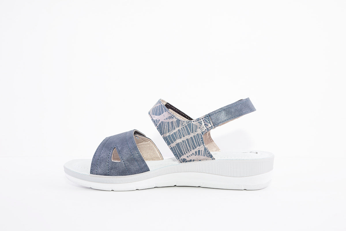 ROHDE - 1365 56 VELCRO STRAP COMFORT SANDAL - NAVY