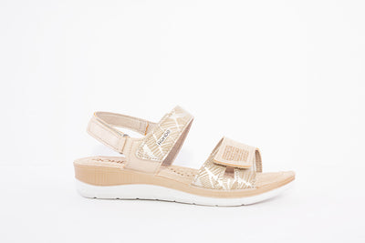 ROHDE - 1365 14 VELCRO STRAP COMFORT SANDAL - GOLD
