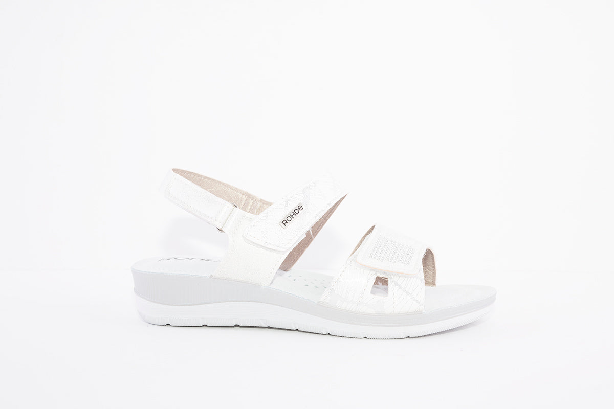ROHDE - 1365 01 VELCRO STRAP COMFORT SANDAL - SILVER