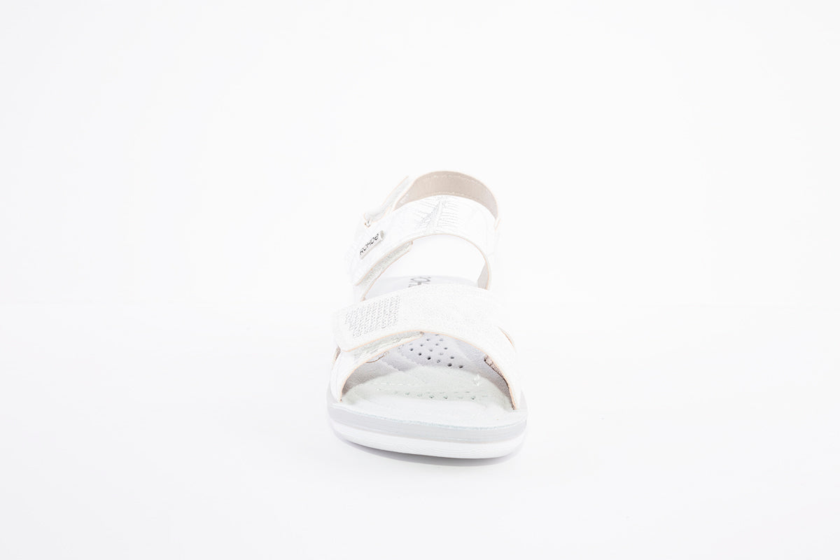 ROHDE - 1365 01 VELCRO STRAP COMFORT SANDAL - SILVER