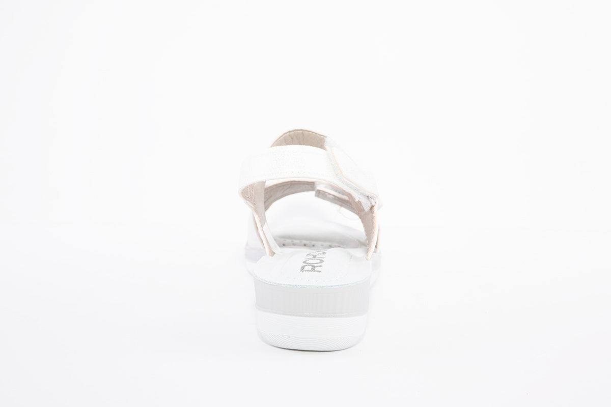ROHDE - 1365 01 VELCRO STRAP COMFORT SANDAL - SILVER