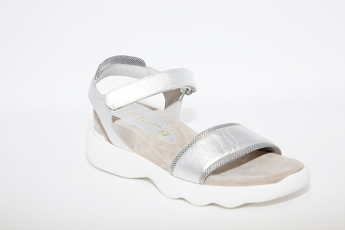 UNISA - Bolo Silver Leather Sandal