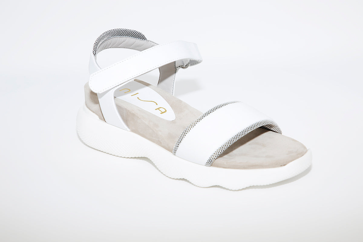 UNISA - Bolo White Leather Sandal