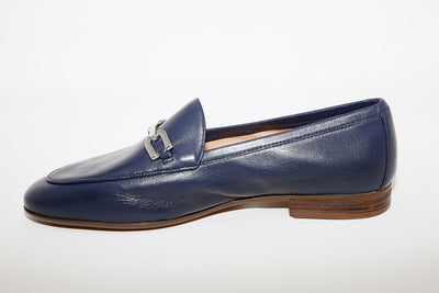 UNISA - DALCY Navy Leather Flat Loafer