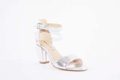 TAMARIS - 28386-941 HI HEEL ANKLE STRAP SANDAL - SILVER