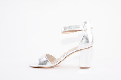 TAMARIS - 28386-941 HI HEEL ANKLE STRAP SANDAL - SILVER