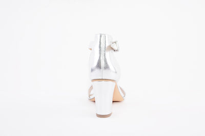 TAMARIS - 28386-941 HI HEEL ANKLE STRAP SANDAL - SILVER