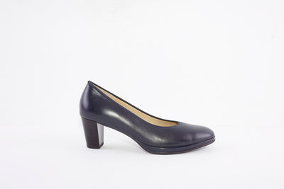 ARA - 13436-34 MEDIUM HEEL COURT SHOE - NAVY LEATHER