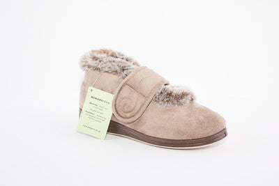 PADDERS - 409 HUSH-VELCRO SLIPPER - TAUPE