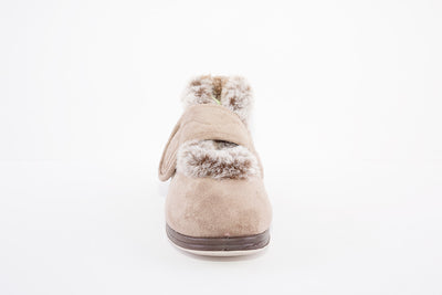 PADDERS - 409 HUSH-VELCRO SLIPPER - TAUPE