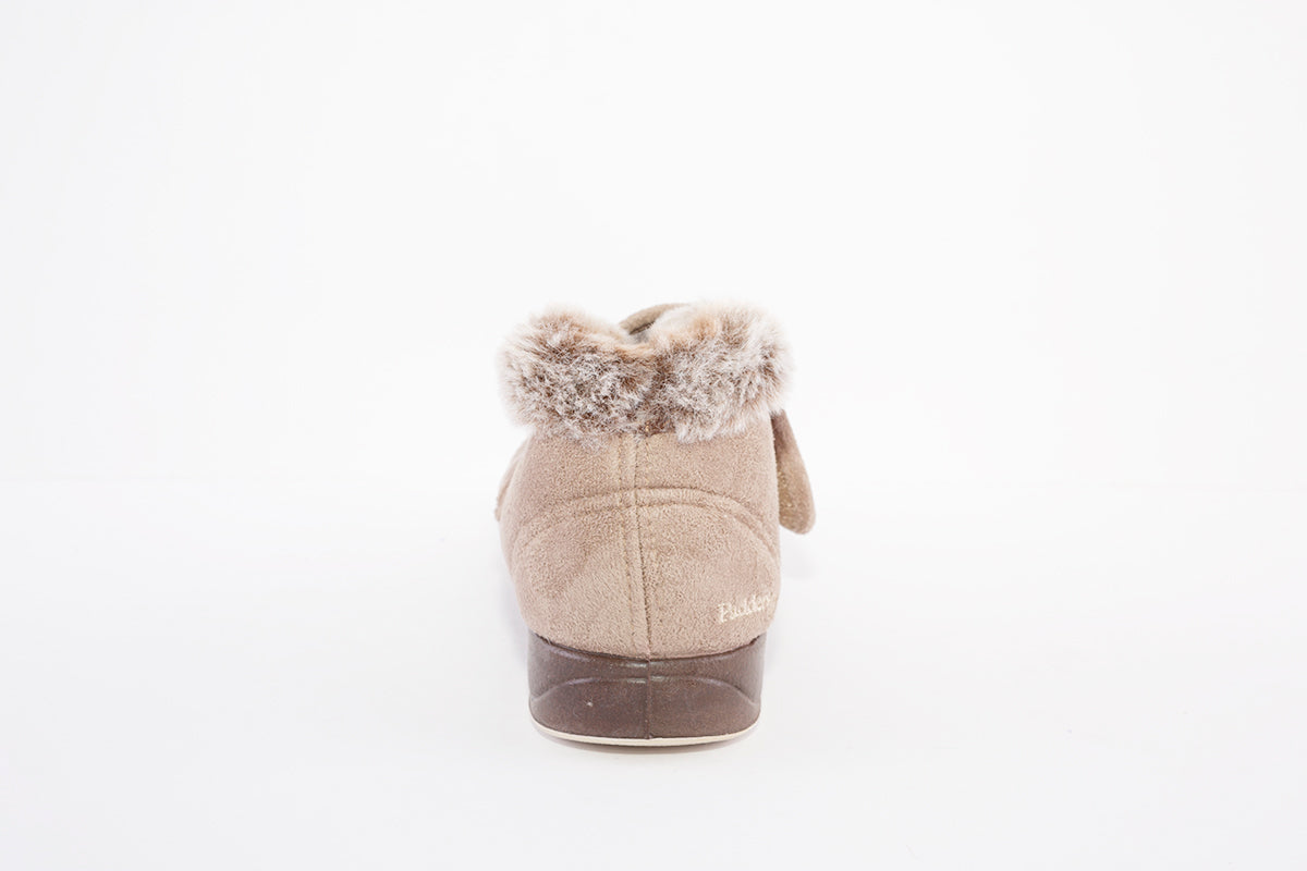 PADDERS - 409 HUSH-VELCRO SLIPPER - TAUPE