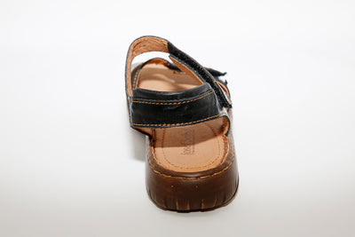 Josef Seibel - Debra 19 Black Leather Sandal
