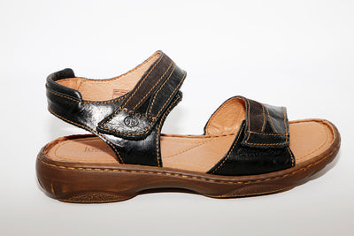 Josef Seibel - Debra 19 Black Leather Sandal