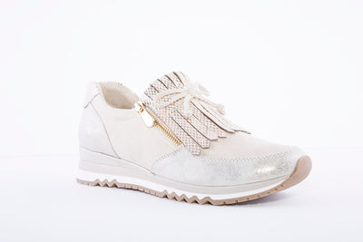 MARCO TOZZI - ZIP TRAINER SHOE - BEIGE COMB