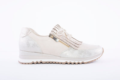 MARCO TOZZI - ZIP TRAINER SHOE - BEIGE COMB