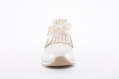 MARCO TOZZI - ZIP TRAINER SHOE - BEIGE COMB
